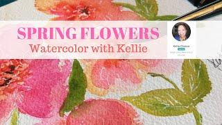 Painting Spring flowers | Floral Watercolor and Posca Pen with Kellie Chasse