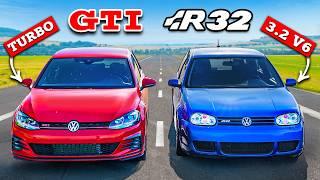 Mk7 Golf GTI v Mk4 R32: DRAG RACE