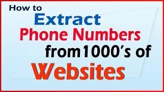 How to extract phone numbers from websites?