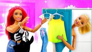 Игры одевалки - Барби выбирает одежду для колледжа. Видео для девочек