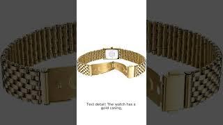 Stylish Gold Ladies Quartz Watch With Waterproof Stainless Steel Bracelet: A Must-have Accessory!