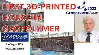 First 3D-Printed House in Geopolymer (Keynote 15th GP Camp)