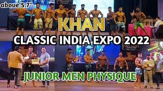 Junior men physique  | above 5.7" | khan classic India expo 2022 | akki vlog fitness