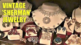 AMAZING RARE VINTAGE SWAROVSKI JEWELRY COLLECTION!!    SHERMAN ANTIQUE JEWELRY