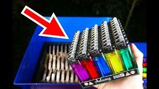 SHREDDING 100 LIGHTERS! AWESOME VIDEO!