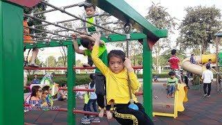 Playing on the playground in the park #002