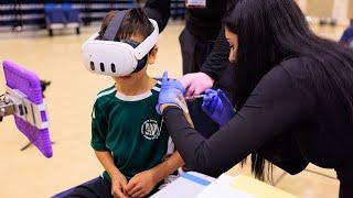 Stanford technology calms kids’ fears at local vaccine clinic