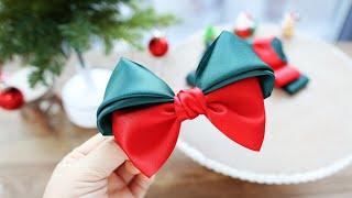 에일린리본공예DIY421리본으로 크리스마스빅보우 만들기 christmas ribbonpin idea how to make lovely bigbow handmade tutorial