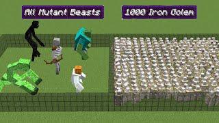 1000 iron golem vs all mutant mobs | Minecraft Mob Battle