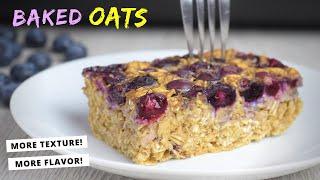 Healthy Baked Oatmeal You Can Make Ahead (REHEATS SO WELL!)