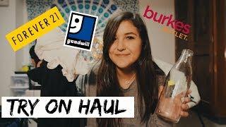 TRY ON HAUL VIDEO (goodwill, forever 21, burkes) | reagonzbeauty