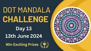 Dot Mandala Challenge - Day 13 | Dot Painting | Dot mandala | 2024 | ATM Creations