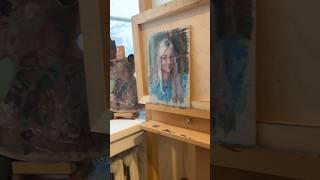 An Artist Painting A SELF PORTRAIT From A Mirror 2 hours sketch process