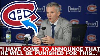 BOMB! YOUNG STAR RECEIVES SEVERE PUNISHMENT! REASON CONFIRMED! CANADIENS NEWS