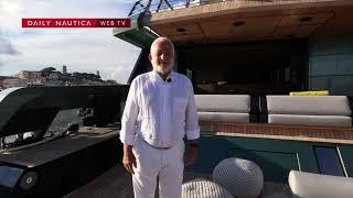 A bordo del wallywhy 150 con Luca Bassani al Cannes Yachting Festival.