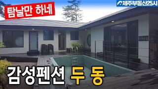 [매물번호0530] 애월 제주감성 돌집스타일 펜션2동  수영장과 자쿠지까지 영업잘되는 숙소 #제주도부동산