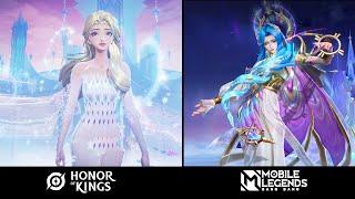 Aurora vs Lady Zhen : Princess Theme | Mobile Legends vs Honor of king