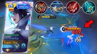 GLOBAL BENEDETTA ABUSE NEW MAX TRUE DAMAGE BUILD AND EMBLEM FOR EXP 2024 | MOBILE LEGENDS