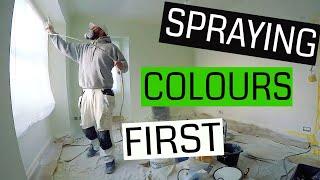 How To Spray Two Colours - Bedroom Transformation Time Lapse