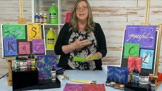 ART LESSON PLAN FOR GRADES 3-12 | Selectively Marbled Monograms