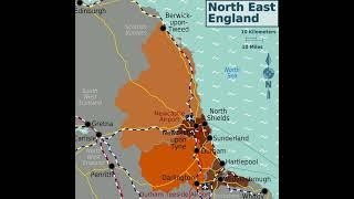 map of North East England