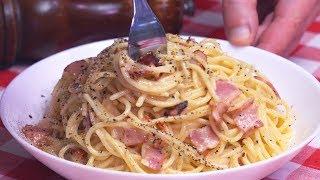 La auténtica PASTA CARBONARA ya está aquí. Spaghetti listo en cuestión de 15 minutos.