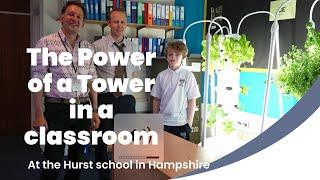 Urban vertical farm in a UK Classroom.