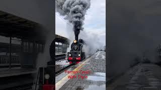 TRAIN HIT A LUXURY CAR!!  I Didn't Expect This Ending... #train #crashtrain #ferrari #crash