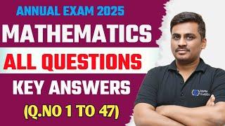 2nd PU ANNUAL EXAM MATHEMATICS COMPLETE KEY ANSWERS 2025