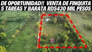 Finquita de 5 Tareas de Oportunidad y Barata RD$430 Mil Pesos en Monte Plata