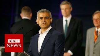 Labour's Sadiq Khan elected London Mayor - BBC News