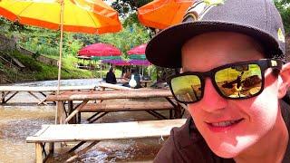 Eating Thai Food IN A RIVER UNDER A BIG TREE  Chiang Mai | ร้านอาหารต้นไม้ใหญ่ เชียงใหม่ ประเทศไทย