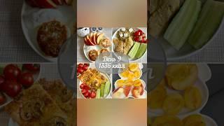 День 9, меню для похудения #shorts #рационпп #похудение #рецептыбезсахара