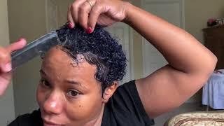 How to style short curly black hair QUICK