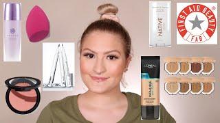 TESTING NEW MAKEUP/FIRST IMPRESSIONS | Tatcha, Fenty Beauty, Elf, Loreal, Marc Jacobs & More!