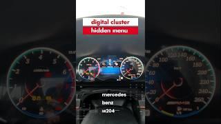 mercedes w204 digital cluster hidden menu