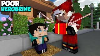 POOR HEROBRINE GOT PRESENT - MINECRAFT ANIMATION MONSTER SCHOOL  | GIANZCRAFT