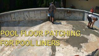 Concrete Pool Floor repair for Vinyl Liners: How to repair Pools with concrete for Vinyl Pool Liners