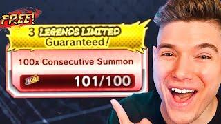 Free Legends Limited Guaranteed 100x Summon on Dragon Ball Legends!