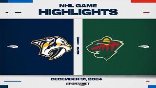 NHL Highlights | Predators vs. Wild - December 31, 2024