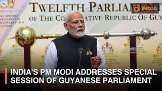 India's PM Modi addresses special session of Guyanese Parliament | DD India News Hour