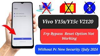 Vivo Y15s/Y15C Android 12 FRP Bypass Without PC||Vivo(V2120)Bypass Google Account||New Security 2024