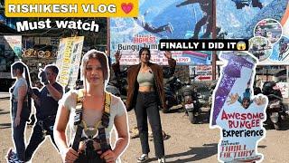 I DID INDIA  HIGHEST BUNGEE  JUMPING || RISHIKESH VLOG  2024|| DECEMBER ️ #vlog #mustwatch