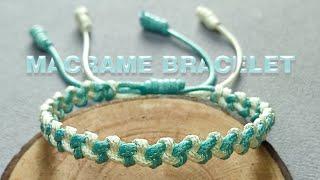 How to Make Macrame Bracelet Using Half Hitch Knot Two Color  Macrame Bracelet Tutorial For Beginner