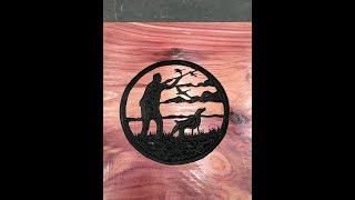#269 Freehand Carving Cedar Tiny Detail Wildlife Scene Circle Duck Hunter