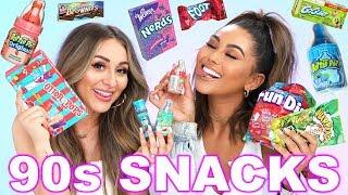 TRYING CHILDHOOD SNACKS (90's snacks) | Roxette Arisa