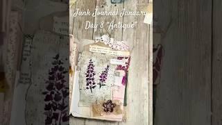 #junkjournaljanuary Day 8 “Antique” hosted by @megjournals #junkjournal #artjournal