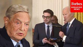 George Soros' Son, Alex Soros, Accepts Medal Of Freedom On His Father's Behalf From President Biden