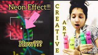 How to draw Creative painting | Easy drawing for beginners | Fluorescent/Neon paint #painting #art