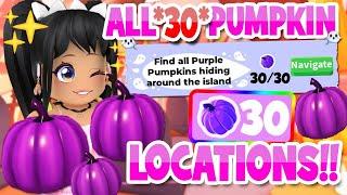 [Day 13] ALL 30 *PURPLE PUMPKIN* LOCATION!! in Adopt Me! (roblox) HALLOWEEN